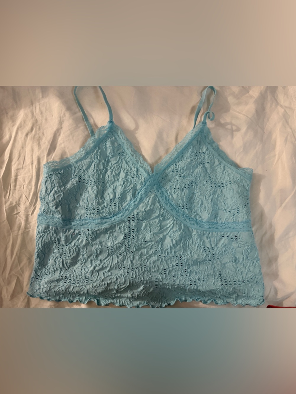 Light Blue Lace Bralette Tank